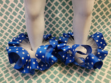 Load image into Gallery viewer, Blue Polka Dot Tutu Anklets