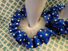Load image into Gallery viewer, Blue Polka Dot Tutu Anklets