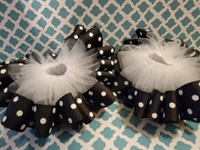 Load image into Gallery viewer, Black Polka Dot Tutu Anklets
