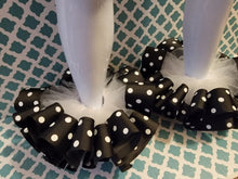 Load image into Gallery viewer, Black Polka Dot Tutu Anklets
