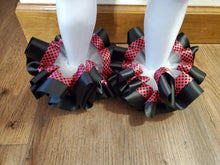 Load image into Gallery viewer, Pink with Black Polka Dots Tutu Anklets

