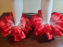 Load image into Gallery viewer, Red Chevron Tutu Anklets
