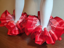 Load image into Gallery viewer, Red Chevron Tutu Anklets
