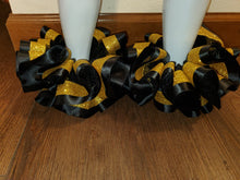 Load image into Gallery viewer, Black with Gold Glitter Tutu Anklets
