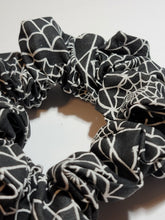 Load image into Gallery viewer, Black Spiderweb Scrunchie
